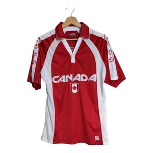 Canada Athletics red white short sleeve jersey